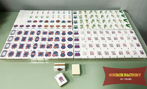 Tùy chỉnh sang trọng giáng sinh mAh Jong Set Mẫu UV in khắc mAh jongg mini du lịch 4 lớp Acrylic 166 Mỹ mahjong gạch - Product Image 2