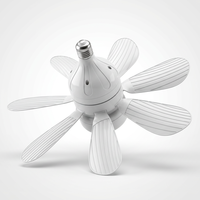 Ventilateur de plafond à cinq pales pour e-commerce, douille E27, ventilateur en ABS, silencieux, à intensité variable en continu, télécommande, pour salon