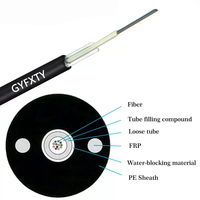 Cable de fibra óptica de modo único aéreo al aire libre de telecomunicaciones Precio Gyfxty con FRP