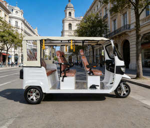 Vente flash : Tricycle à 6 places, rickshaw, tuk-tuk avec <span class=keywords><strong>ceinture</strong></span> <span class=keywords><strong>de</strong></span> <span class=keywords><strong>sécurité</strong></span> et volant, véhicule pour usage <span class=keywords><strong>de</strong></span> <span class=keywords><strong>taxi</strong></span> - Product Image 5