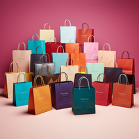 Sacs cadeaux en papier de luxe imprimés avec logo personnalisé, sacs shopping avec vos propres logos pour vêtements, vêtements pour hommes et femmes
