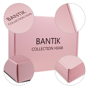 Muestra Gratuita de Caja de Cartón Corrugado para Envío, Impresa por Ambos Lados con Logotipo Personalizado, Color Rosa - Product Image 3
