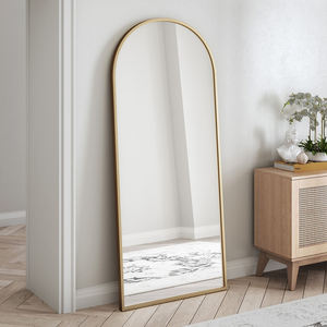 Grande Specchio da Terra in Vetro con Cornice Illuminata per Arredo Bagno, Design Industriale - Product Image 2