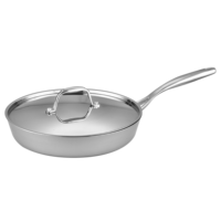 Wajan Goreng Stainless Steel Cooker King Multi-ukuran 24-inci, Loyang Panggang Besar, Set Peralatan Masak Induksi, Tersedia dalam Ukuran Kustom
