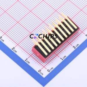 KH-BM2.54-10P-W DIP Switch Through hole Component (THT) Switch Flat Toggle, Raised Type 10 PC Pin 2.54mm - Product Image 2