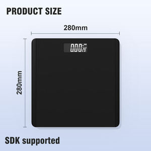 Digital Body Fat <b>Scale</b> With LCD Display Tempered Glass Rectangle 180kg Max Four-Point Metal Bonding - Product Image 3
