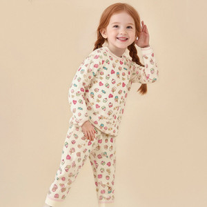 <span class=keywords><strong>Pigiama</strong></span> per Bambini in Jersey di Cotone con Stampa <span class=keywords><strong>Gatto</strong></span>/Cupcake - Morbido Completo a Maniche Lunghe con Motivi Carini per Ragazze - Product Image 5