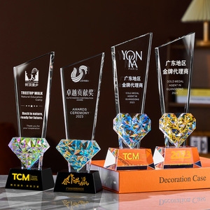 HBL полноцветная печать, радуга, покрытие, сердце, Хрустальное стекло, награда, подарок для предприятия - Product Image 2