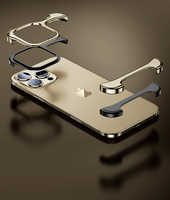 Casing ponsel kustom bahan aluminium terlaris untuk iPhone 15 16 Pro sampul desain mode untuk iPhone