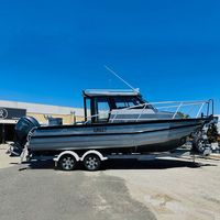 Bateau à moteur en aluminium de 7,5 m (25 pieds) - Yacht à cabine - Bateau de pêche sportive - Facile à manier - À vendre