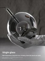 Lustre moderne en verre LED réglable avec design flexible en albâtre espagnol pour cuisine, chevet et entrée