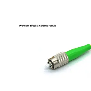 Kabel Patch serat optik Buffered, 1m 3m 5m 10m FC APC ke FC APC Simplex Mode tunggal PVC 2.0mm 3.0mm