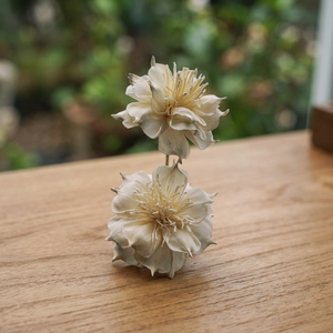 Fleurs artificielles en bois de Sola écologiques faites à la main de 8 cm, blanches, emballées en vrac, pour diffuseur de roseaux, décoration intérieure, mariages, événements - Product Image 2