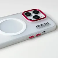 Coque de protection givrée antichoc avec chargement sans fil tendance pour iPhone 16, 15 Pro Max, 14 Pro, 13 Pro, 14, 13 Pro Max