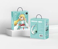 Headphone Gaming Stn-25 On-ear & Over-ear Model Telinga Kucing Nirkabel dengan Codec AAC untuk Latensi Rendah 5.2, Tahan Air IPX4
