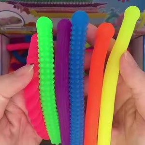 10 Pièces Jouets Fidget Noodles Géants Colorés, Cordes Texturées Extensibles Anti-Stress pour Enfants, Articles Sensoriels TDAH Autisme - Product Image 6