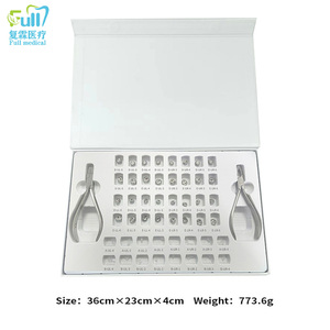 Kit complet de <span class=keywords><strong>couronne</strong></span> de dents avant en résine pour enfants, <span class=keywords><strong>molaire</strong></span> primaire, <span class=keywords><strong>couronne</strong></span> en SS avec pince - Product Image 3