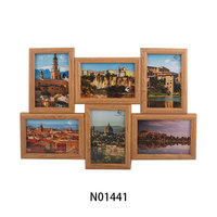 Bingkai Foto Kolase Multi Warna Kustom MDF Persegi Panjang Merek HC dengan Cetak UV Model N01442 untuk Dekorasi Rumah