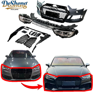 Simple et pratique, pour la mise à niveau de l'<span class=keywords><strong>Audi</strong></span> <span class=keywords><strong>S3</strong></span> en kit RS3 : pare-chocs avant, phares LED, calandre, capot, ailes, pare-brise, bande de garniture. - Product Image 1