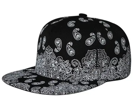 Toptan Bandana Streetwear 5 Panel Snapback kap Hip Hop düz Bill Gorra Snapback şapka erkekler için