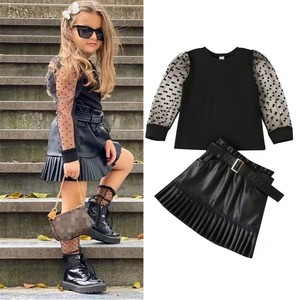 Camicia a maniche lunghe a sbuffo per bambini alla moda camicetta per neonato altre ragazze abbigliamento per bambini lil abbigliamento per ragazze Set di gonne per bambina - Product Image 1