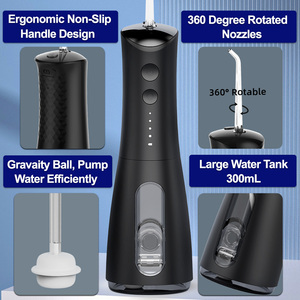 Professionnel 300ML Noir <span class=keywords><strong>Voyage</strong></span> Eau <span class=keywords><strong>Dentaire</strong></span> Flosser Étanche Rechargeable <span class=keywords><strong>Jet</strong></span> pour Oral Irrigator USB Source D'alimentation Électrique - Product Image 3