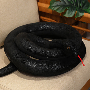 Peluche Gigante <span class=keywords><strong>Anaconda</strong></span> 2025, Serpente Morbido Imbottito Giallo Argento Nero Glitterato, Giocattolo in Peluche Verde, Bambole Serpente in Peluche - Product Image 4