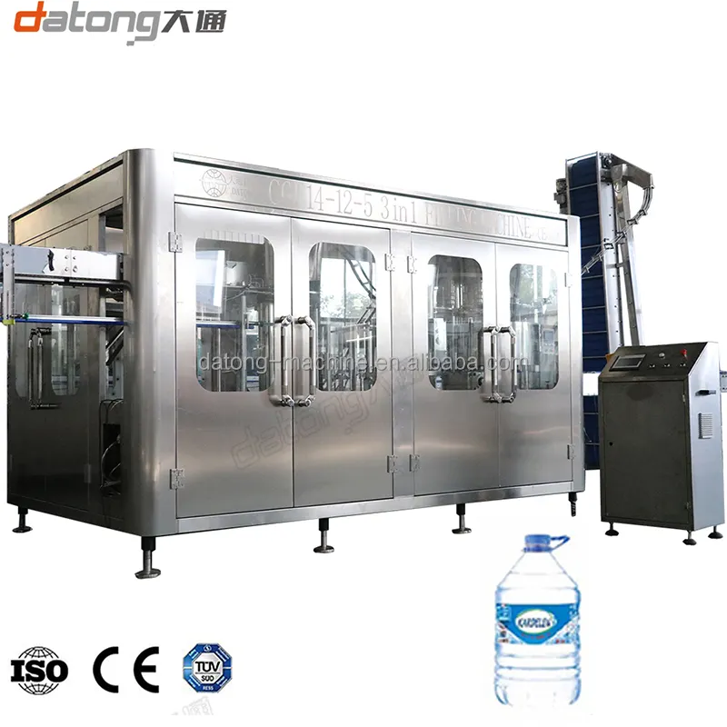 Mesin pengisi air botol 5l Tiongkok dengan peralatan air minum 6l Jalur Lengkap