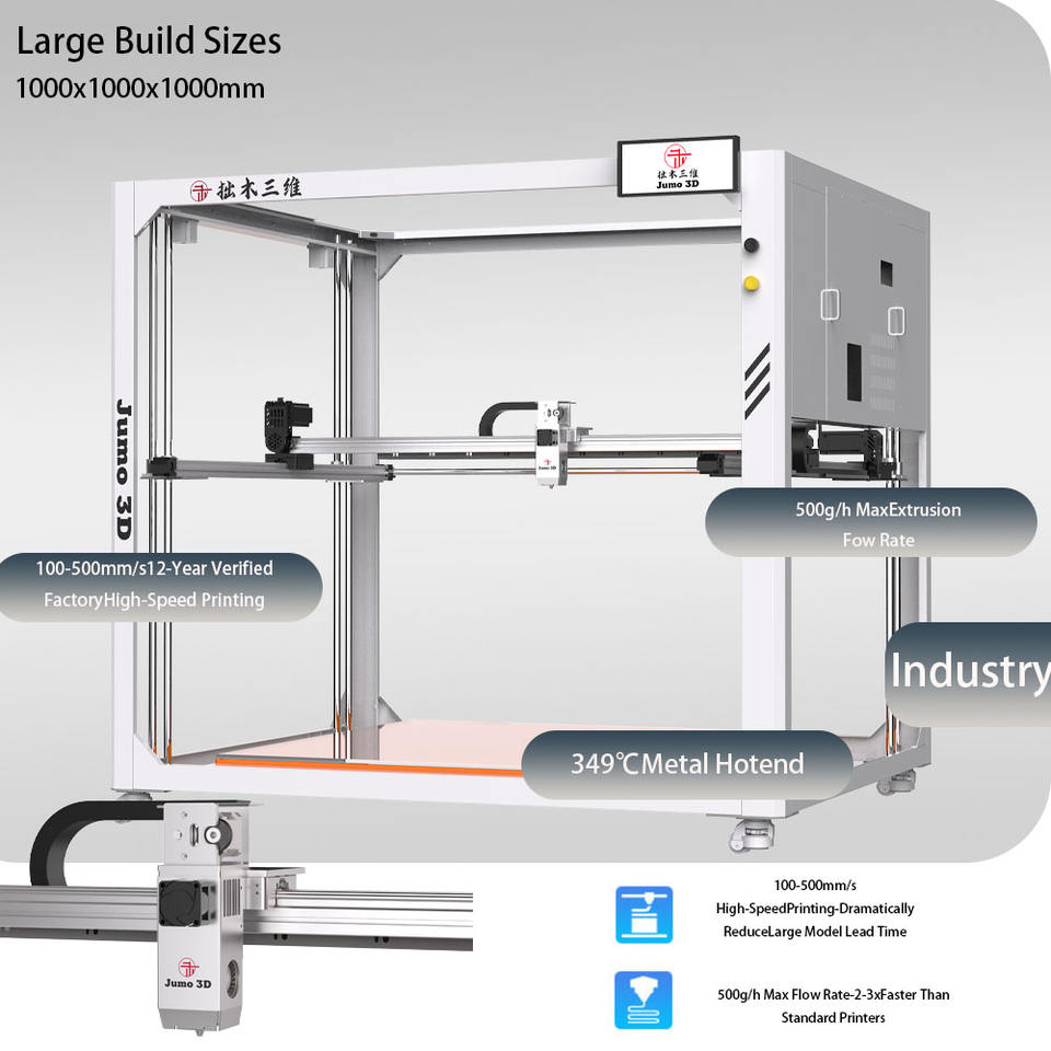 JUMO Large Format FDM Printing Machine with SPCC Steel Plate Frame for ...