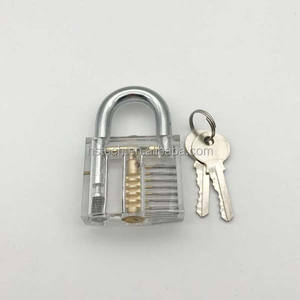 17 pièces en acier inoxydable serrure Pick <span class=keywords><strong>cadenas</strong></span> outils de cueillette Kit ensemble de formation avec pratique transparente en gros - Product Image 4