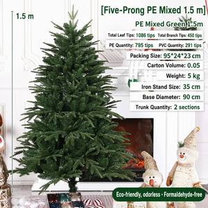 Árbol de <span class=keywords><strong>Navidad</strong></span> Artificial al por Mayor, Forma Completa, PE Mixto Denso, Decoraciones Navideñas <span class=keywords><strong>para</strong></span> el Hogar y la Sala de Estar - Product Image 3