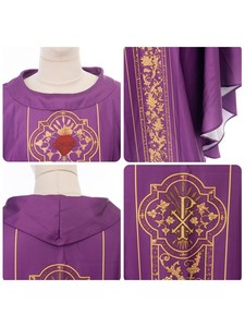 Nouvelle Robe de Prêtre Médiévale Vintage, Cape, Soutane, Vêtement Liturgique Imprimé, Costume Unisexe pour Pasteur, Célébrant, Spectacle Scénique - Product Image 4