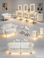 Classique Royal Salon Ensembles Chaise De Coiffure Cheveux Utilisé Chaises D'attente Vente (A05)