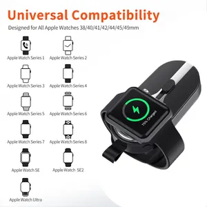 Kustom LOGO 4 in 1 Solar Power Bank Ultra Mini darurat pengisian daya ponsel nirkabel untuk i Watch untuk iphone dengan gantungan kunci