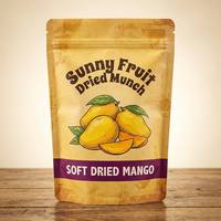 Custom Logo Laminated Dried Fruit Packaging Bag Matte Finish Zip Lock Stand up Pouch Dried Lemon Zipper Bag