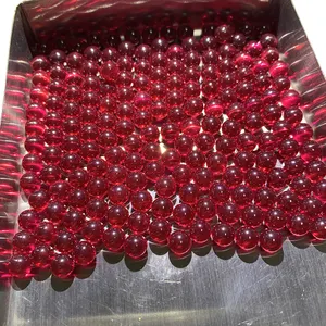 Loose Corundum Beads Synthetic Corundum Ruby Sphere Wholesale 5# Ruby Pearls