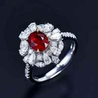 Collection de bijoux de luxe SGARIT : Bague/Collier en rubis sang de pigeon non chauffé de qualité Tanzanie, or 18 carats, naturel, pour mariage et soirée