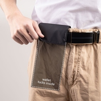 Portefeuille de ceinture fin, porte-cartes de crédit, porte-monnaie, porte-passeport, sac de ceinture antivol, pochette de voyage discrète pour passeport