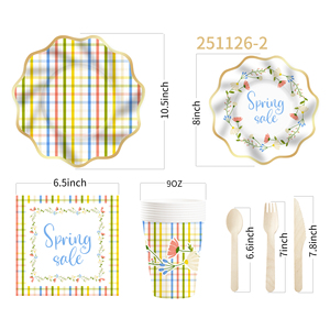 Platos de Papel Florales DAMAI, Platos Desechables con Diseño de Margaritas para Fiestas, Bodas, Despedidas de Soltera, Cumpleaños, Fiestas de Té - Product Image 5