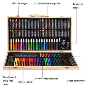 Juego <span class=keywords><strong>de</strong></span> Dibujo Artístico para Niños JIMJOE - 180 Piezas, Caja <span class=keywords><strong>de</strong></span> Madera para <span class=keywords><strong>Dibujar</strong></span> Fácilmente, Útiles <span class=keywords><strong>Escolares</strong></span>, Juego <span class=keywords><strong>de</strong></span> Regalo <span class=keywords><strong>de</strong></span> Pintura TZ-180 - Product Image 2