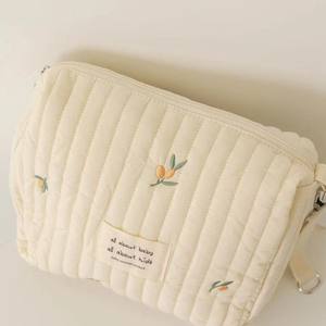 Nouvelle sacoche à <span class=keywords><strong>langer</strong></span> portable pour poussette, brodée ours mignon, avec fermeture éclair, idéale pour le printemps et les voyages - Product Image 2