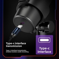 Mikrofon Kondensor USB Nirkabel GAM-M8 Pola Kardioid 30Hz-15kHz Plug and Play Peredam Kebisingan High Fidelity untuk PC Gaming Live