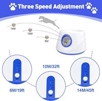 Lanceur de balles pour chien amélioré, 3 distances réglables 20/30/45 pieds, lanceur automatique de balles pour chien