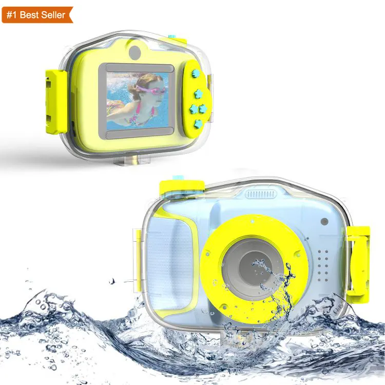 Jumon เด็กกล้องใต้น้ำกล้องกันน้ำสำหรับ3-12ปีชายหญิง1080เด็กวิดีโอกล้องดิจิตอล