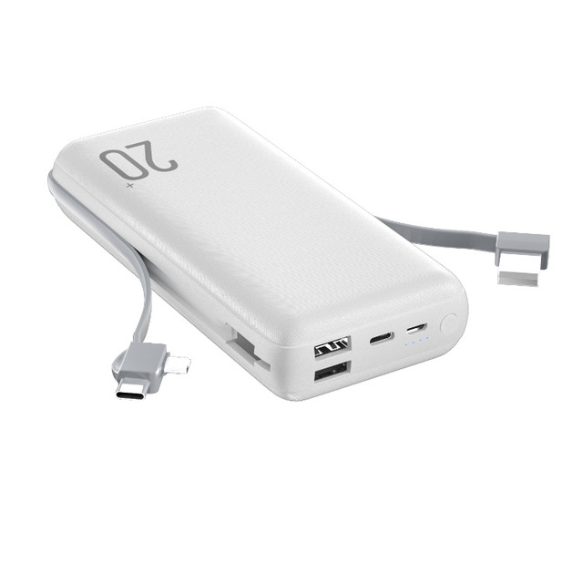 Free Shipping 20000mah Power Banks with Cable for All Mobile Phones