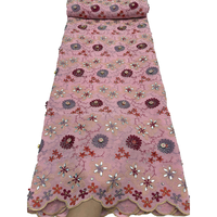 Tissu en dentelle suisse brodée de luxe NI.AI du Nigeria, dentelle africaine en coton avec pierres et diamants pour les fêtes
