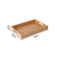 En gros Personnalisé Écologique Écologique en bois de bambou Rectangulaire Flottant plateaux de service Avec Poignée