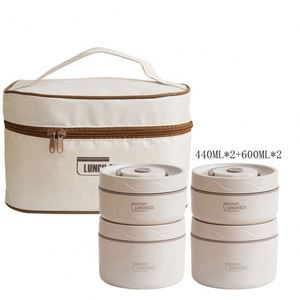 Boîte à repas multi-couches extra-longue en acier inoxydable 316 isolée, pour employés de bureau, bento, micro-ondable, étanche, anti-salissure, portable - Product Image 1