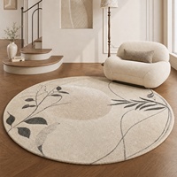 Modern Minimalist Faux Cashmere Rug Special Shape Waterproof & Stain-resistant Large Rug Living Room Bedroom Area Rug