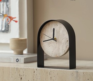 室内装飾装飾装飾装飾時計,軽量高級モダンストーン垂直パターン壁に取り付けられたアート誕生日記念日時計 - Product Image 6